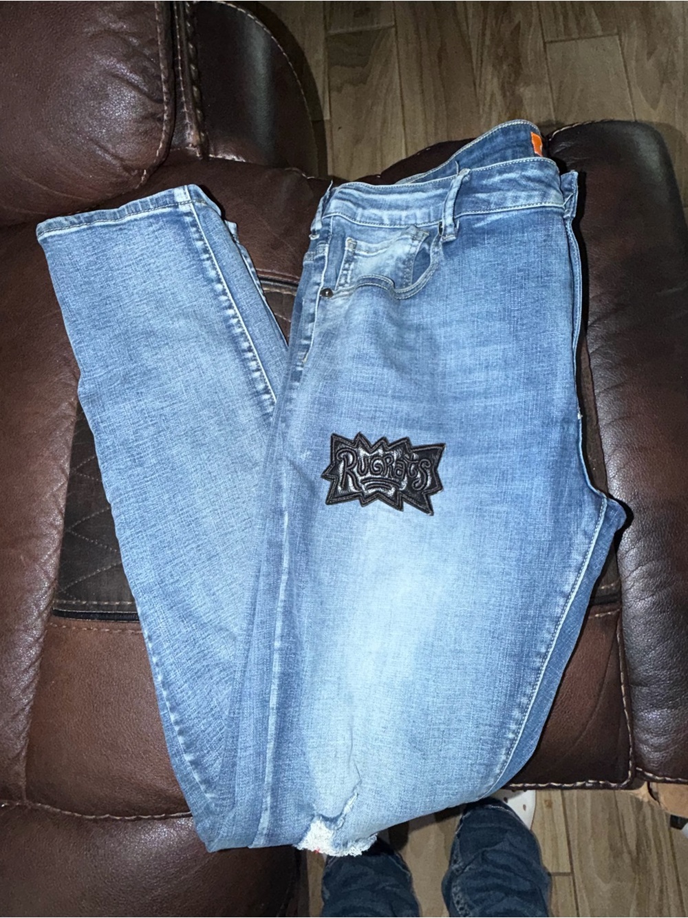 Rugrats Blue Women's Jeans - Vintage Logo Patch rugrats